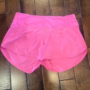 Lululemon Speed Up, Sonic Pink, size 10, 4inch
